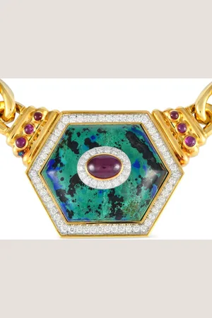 David Webb Collar en oro amarillo de 18kt con gemas