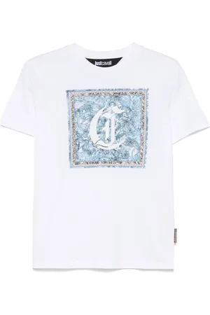 Roberto Cavalli Playera con logo estampado