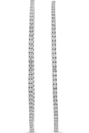 LB Exclusive Arracadas en oro blanco de 14kt con diamante