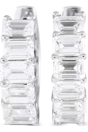LB Exclusive Arracadas en oro blanco de 18kt con diamante