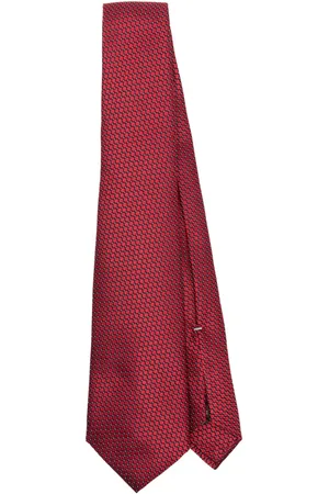 CANALI Corbata de seda con motivo en jacquard