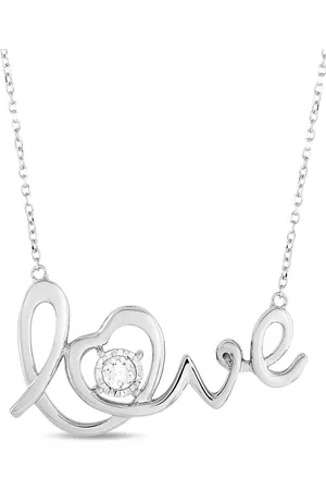 LB Exclusive Collar en oro blanco de 14kt con diamante