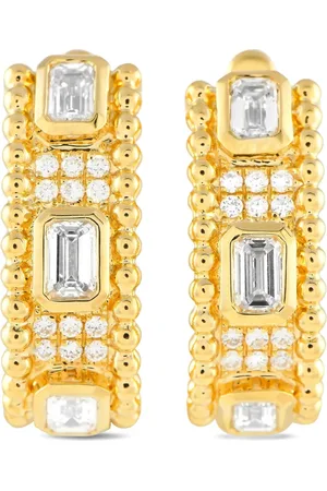 LB Exclusive Aretes en oro amarillo de 18kt con diamante