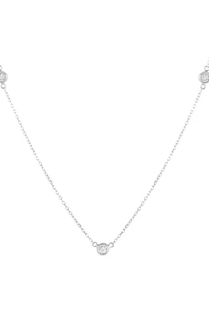 LB Exclusive Collar en oro blanco de 14kt con diamante