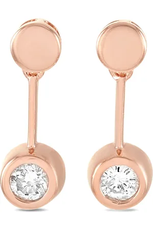 LB Exclusive Aretes en oro rosa de 14kt con diamante