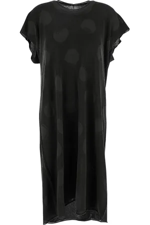UMA WANG Vestido midi con estampado de lunares