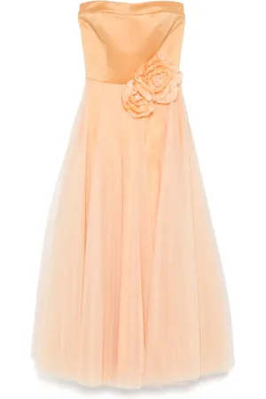 Parlor Vestido midi con aplique floral