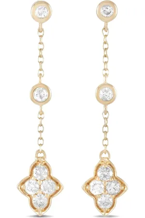 LB Exclusive Aretes en oro amarillo de 14kt con diamante