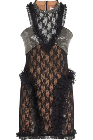 Self-Portrait Vestido corto Lace Crystal