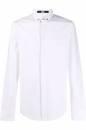 Karl Lagerfeld Camisa de popelina con detalle de barra