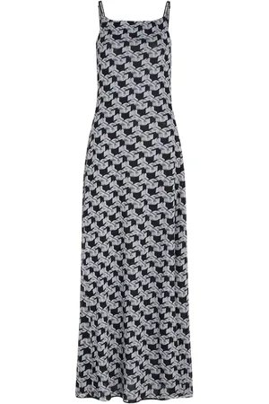 Karl Lagerfeld Vestido largo con monograma estampado