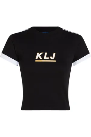 Karl Lagerfeld Playera corta con logo estampado