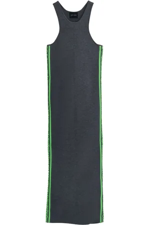 Marc Jacobs Vestido midi tejido de canalé con logo