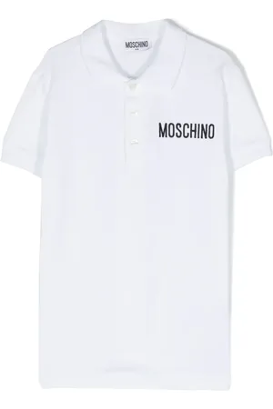 Moschino Playera tipo polo con logo bordado