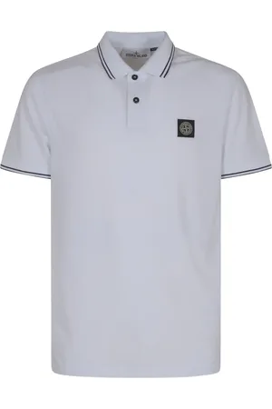 Stone Island Playera tipo polo con distintivo Compass