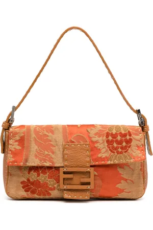 Fendi Bolsa Brocade Baguette
