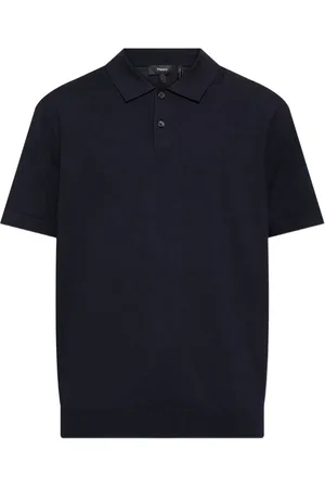 THEORY Fine-knit polo shirt