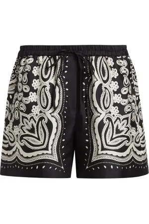 NILI LOTAN Shorts Frances con estampado de bandana
