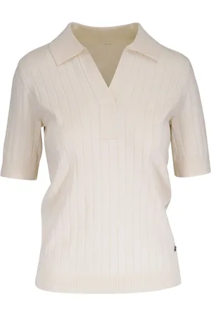 Bogner Playera tipo polo tejida de canalé