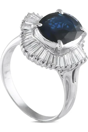 LB Exclusive Anillo en platino con diamantes y jade