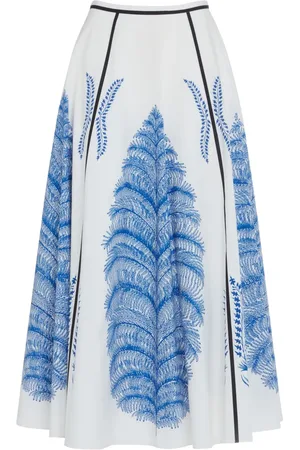 Giambattista Valli Falda midi con estampado gráfico