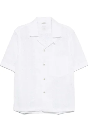 ELEVENTY Camisa con bordado inglés