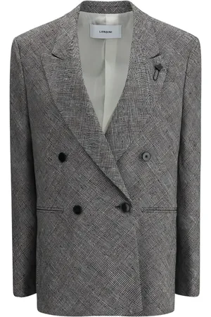 LARDINI Blazer con motivo de cuadros príncipe de Gales