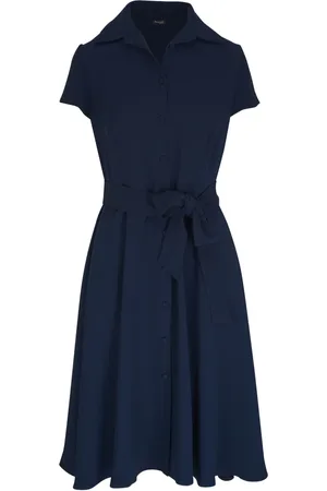 Kiton Vestido midi con moño en la cintura