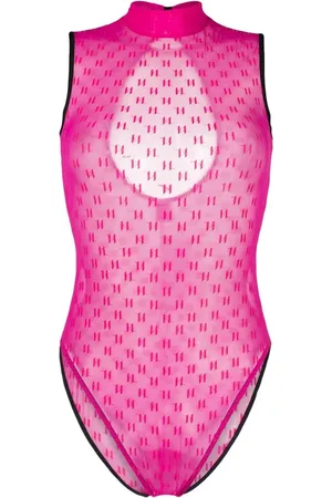Karl Lagerfeld Body traslúcido con monograma