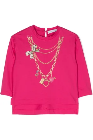 MONNALISA Playera con collar estampado