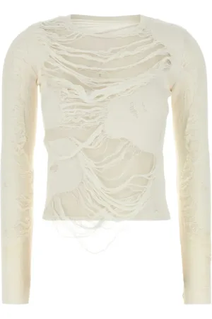 Maison Margiela Suéter con efecto rasgado