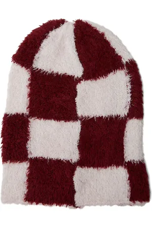 THE ELDER STATESMAN Gorro con motivo de cuadros