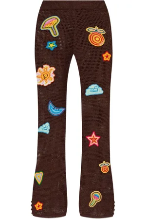 Casablanca Pantalones tejidos de crochet
