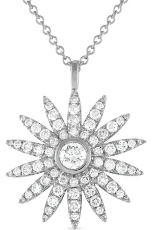 LB Exclusive Collar Sunflower en oro blanco de 18kt con diamantes