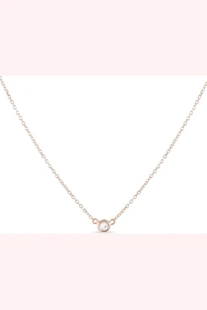 LB Exclusive Collar en oro rosa de 14kt con diamante