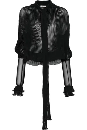 BLUMARINE Blusa de seda con pliegues