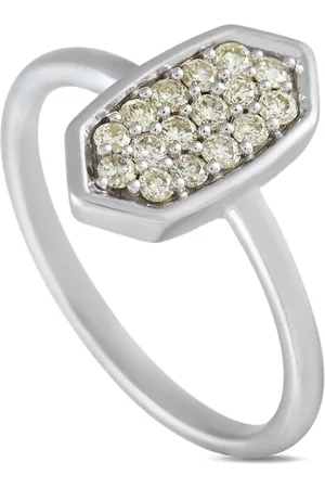 LB Exclusive Anillo en oro blanco de 14kt con diamante