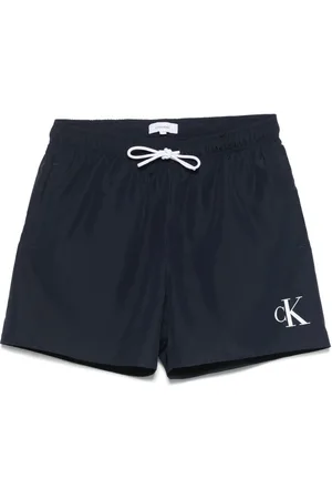Calvin Klein Shorts de playa con cordones en la pretina