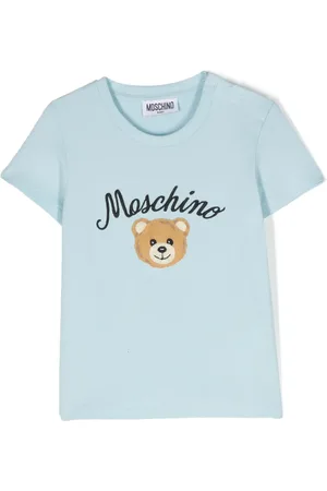 Moschino Playera con cuello redondo y logo bordado