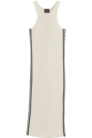 Marc Jacobs Vestido midi tejido de canalé con logo