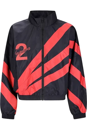 Vaquera Chamarra rompevientos con logo estampado
