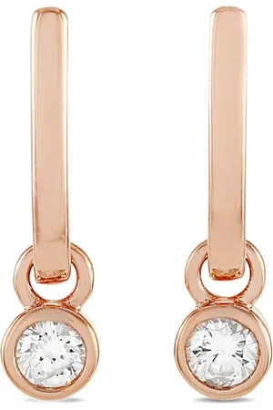 LB Exclusive Aretes en oro rosa de 14kt con diamante
