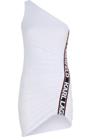 Karl Lagerfeld Vestido corto con hombro descubierto