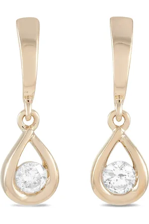 LB Exclusive Aretes en oro amarillo de 14kt con diamante