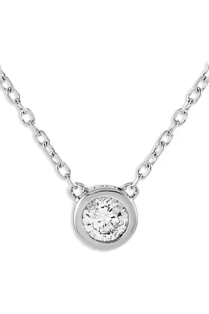 LB Exclusive Collar en oro blanco de 14kt con diamante