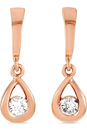 LB Exclusive Aretes en oro rosa de 14kt con diamante