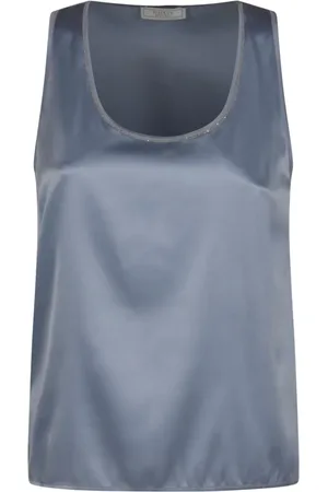 PESERICO SIGN Top satinado con cuello redondo