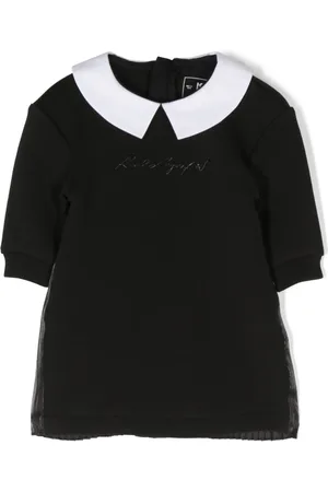 Karl Lagerfeld Vestido con logo bordado y cuello estilo babero