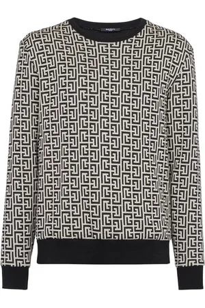 Balmain Suéter con cuello redondo y monograma