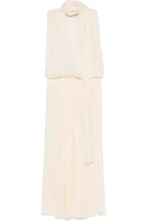 BLUMARINE Vestido corto asimétrico con pliegues